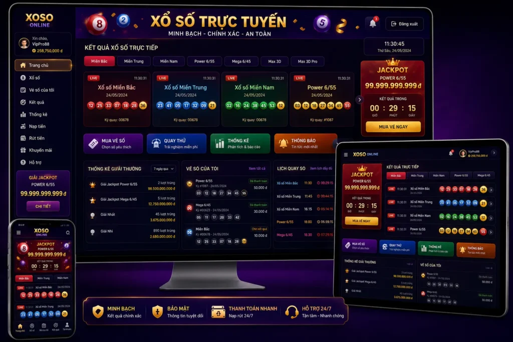 Hệ thống xổ số trực tuyến cập nhật kết quả nhanh chóng