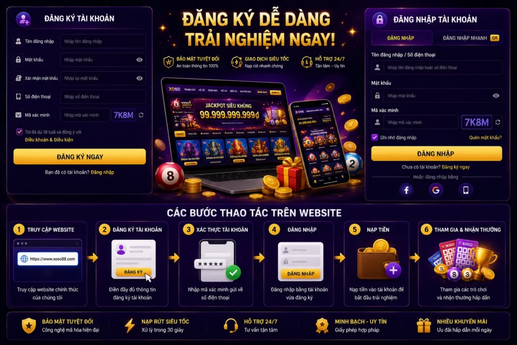 Đăng ký tài khoản xổ số online nhanh chóng