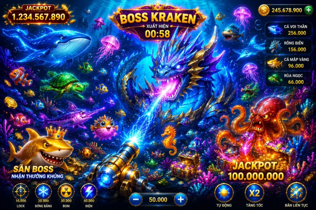Bắn Cá 12 Hiệu ứng kỹ năng đẹp mắt trong game bắn cá SV77