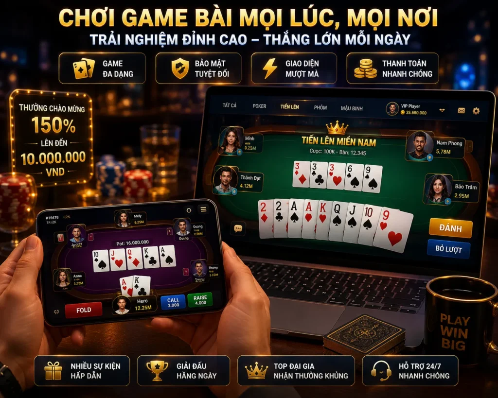 SV77 hỗ trợ chơi game bài mượt mà trên mobile và desktop