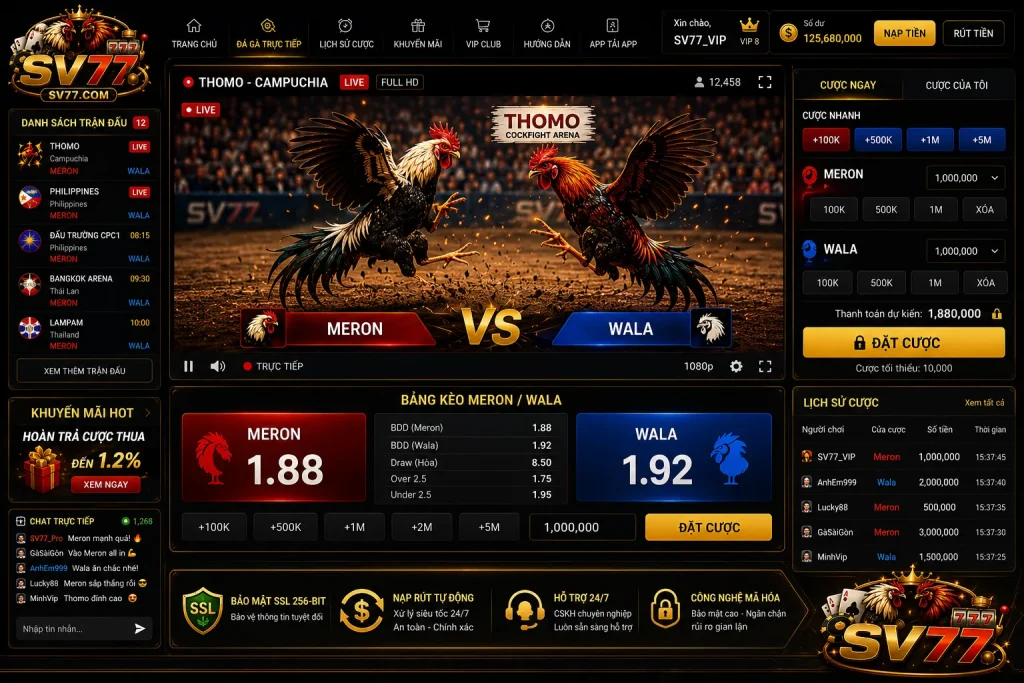 Livestream chất lượng và bảo mật là tiêu chí quan trọng khi chọn trang đá gà uy tín