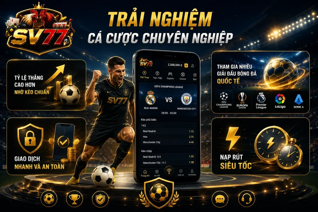 Tham gia trang cá độ bóng đá online uy tín giúp người chơi trải nghiệm cá cược an toàn và chuyên nghiệp hơn.