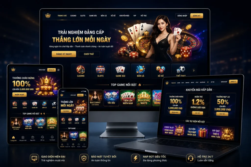Giao diện game bài SV77 được tối ưu hiện đại và dễ sử dụng