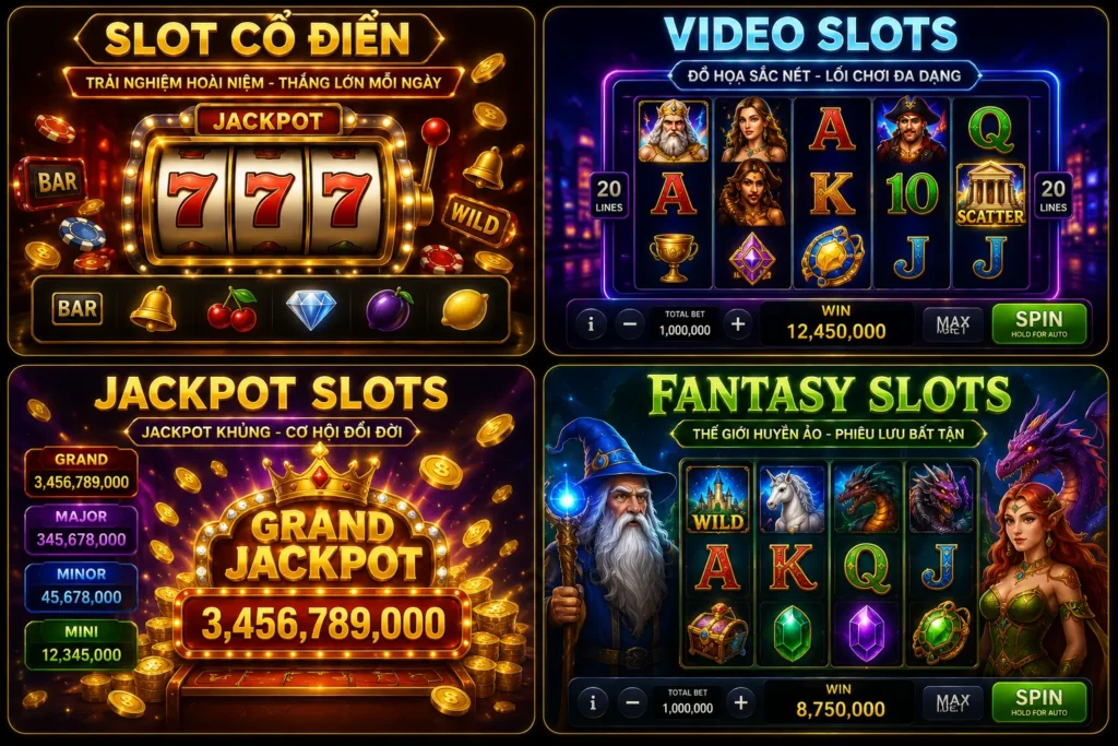 Slots 14 Các thể loại slot phổ biến được nhiều game thủ yêu thích hiện nay