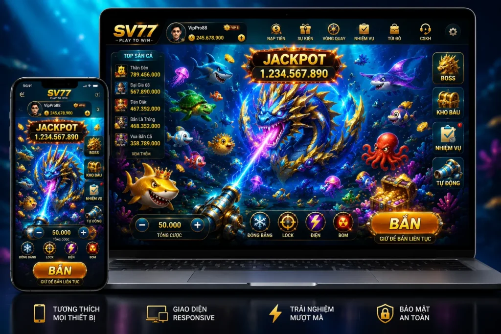 Bắn Cá 13 Game bắn cá SV77 tương thích trên mọi thiết bị