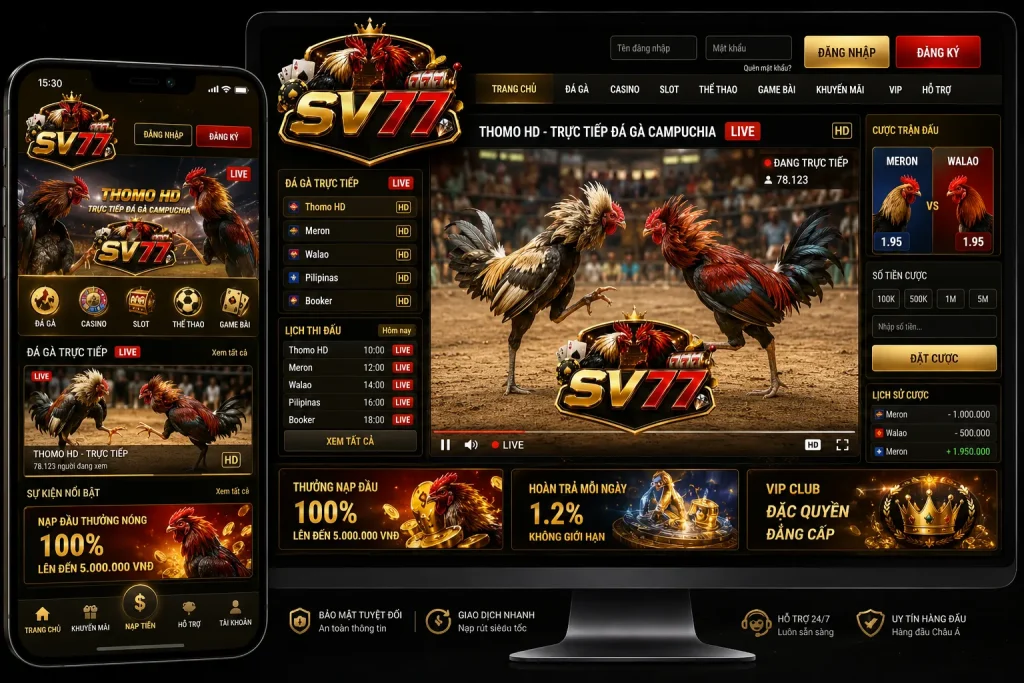SV77 là một trong những trang đá gà uy tín được quan tâm hiện nay