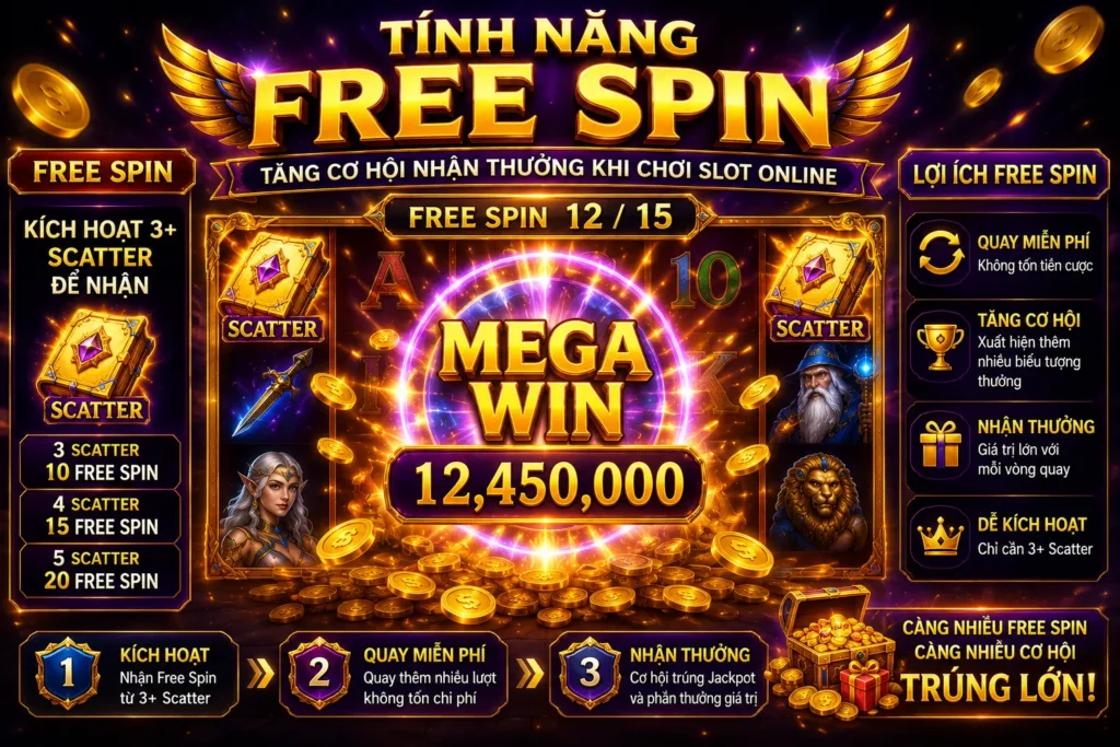Slots 17 Tính năng Free Spin giúp tăng cơ hội nhận thưởng khi chơi slot online