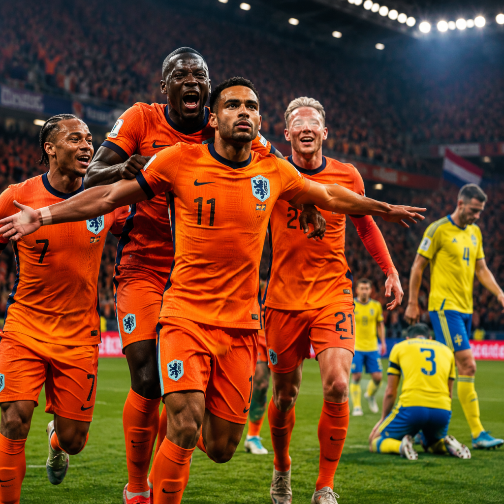 Hà Lan 5–1 Thụy Điển: Cơn lốc màu da cam bùng nổ tại World Cup 2026 2 Hà Lan 5–1 Thụy Điển: Cơn Lốc Màu Da Cam Hủy Diệt Đối Thủ Tại World Cup 2026