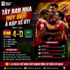 tay ban nha 4 0 a rap xe ut suc manh la roja va loi khang dinh ung vien vo dich world cup 2026