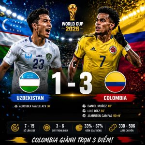 uzbekistan 1 3 colombia dang cap nam my tao khac biet